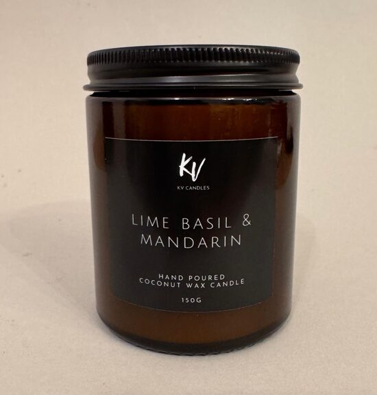 Aromātiskā svece  "LAIMS BAZILIKS & MANDARĪNS"