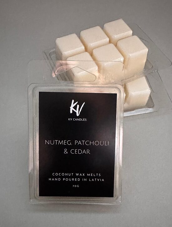 Kausējamais vasks "MUSKATRIEKSTS PAČŪLIJA & CIEDRS"
