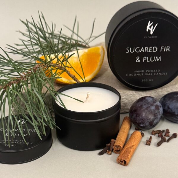 Scented candle "SUGARED FIR & PLUM"