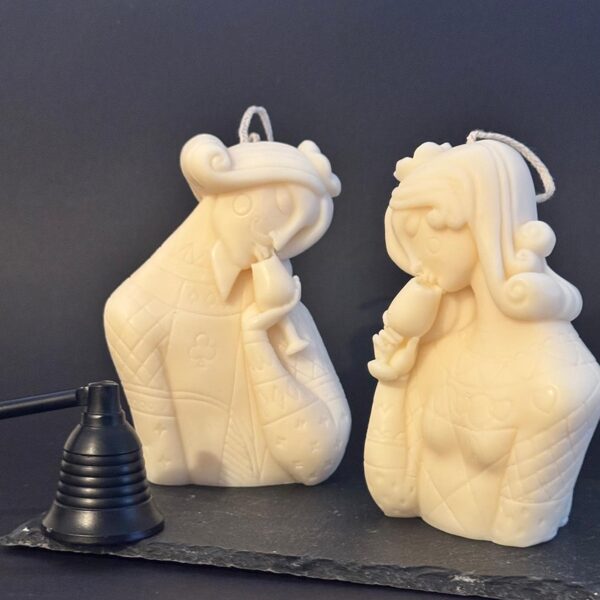 Sojas vaska sveces "QUEEN" un "King"