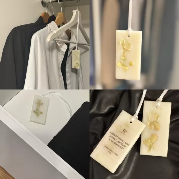 Aromātiskais vasks skapim "VANIĻA PAČŪLIJA &amp; SANDELKOKS"