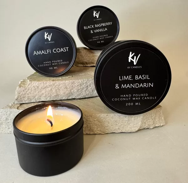 Scented coconut  wax candles