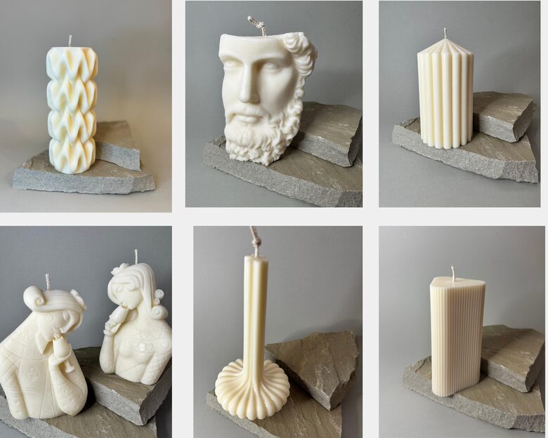 Soya wax design candles